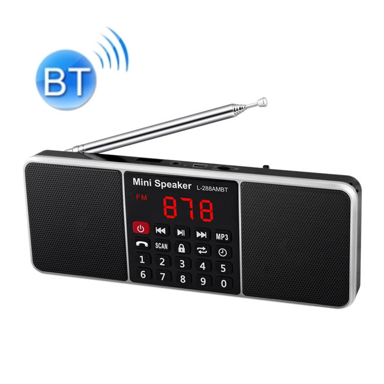 L-288AM  Bluetooth Dual Speaker Radio MP3 Player Support TF Card/U Disk with LED Display