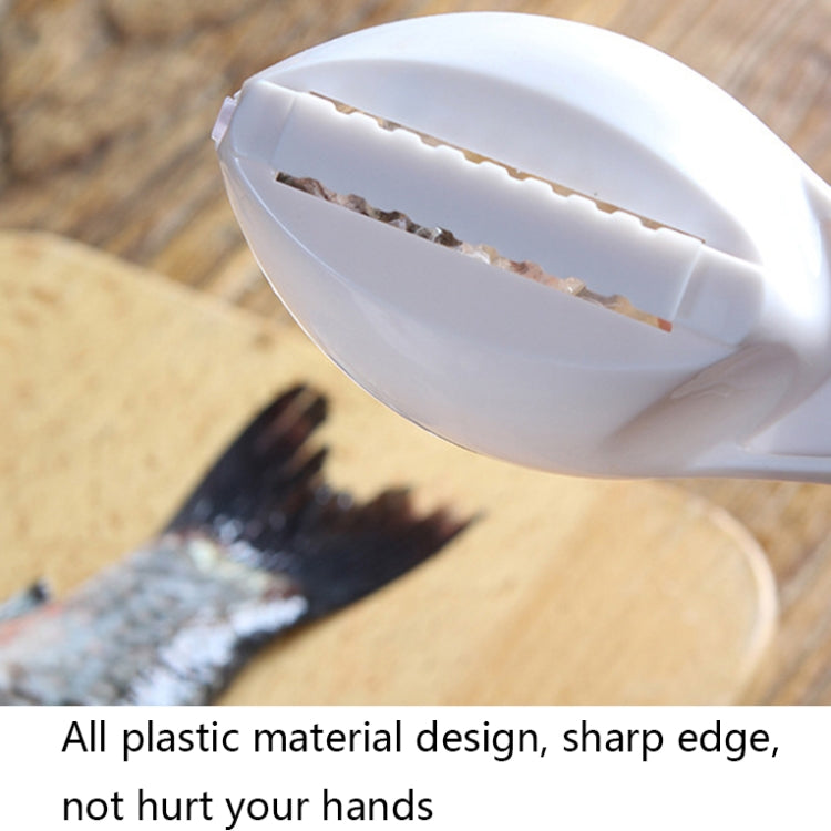 3 PCS CT1682 Thickened Plastic Fish Scaler with Cover