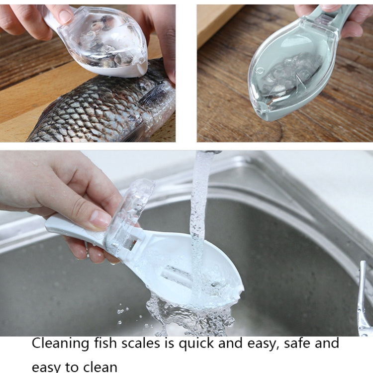 3 PCS CT1682 Thickened Plastic Fish Scaler with Cover