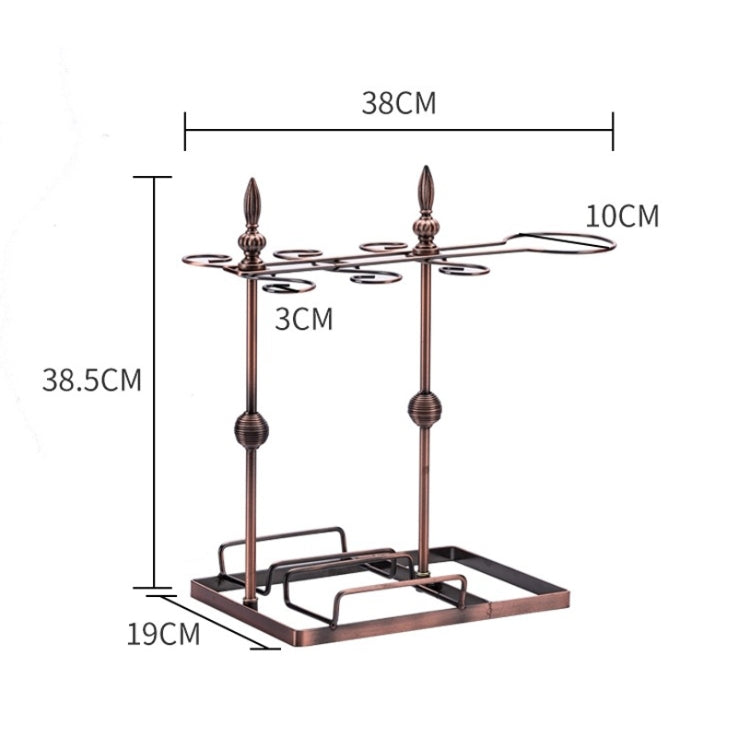 2 PCS Iron Red Wine Glass Upside Down Rack Goblet Rack Red Wine Rack Decanter Bracket