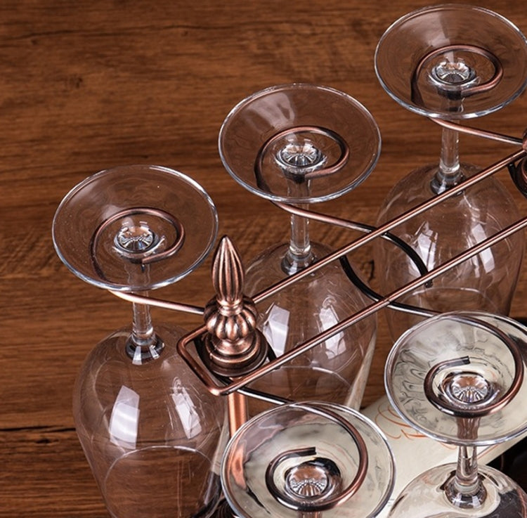 2 PCS Iron Red Wine Glass Upside Down Rack Goblet Rack Red Wine Rack Decanter Bracket