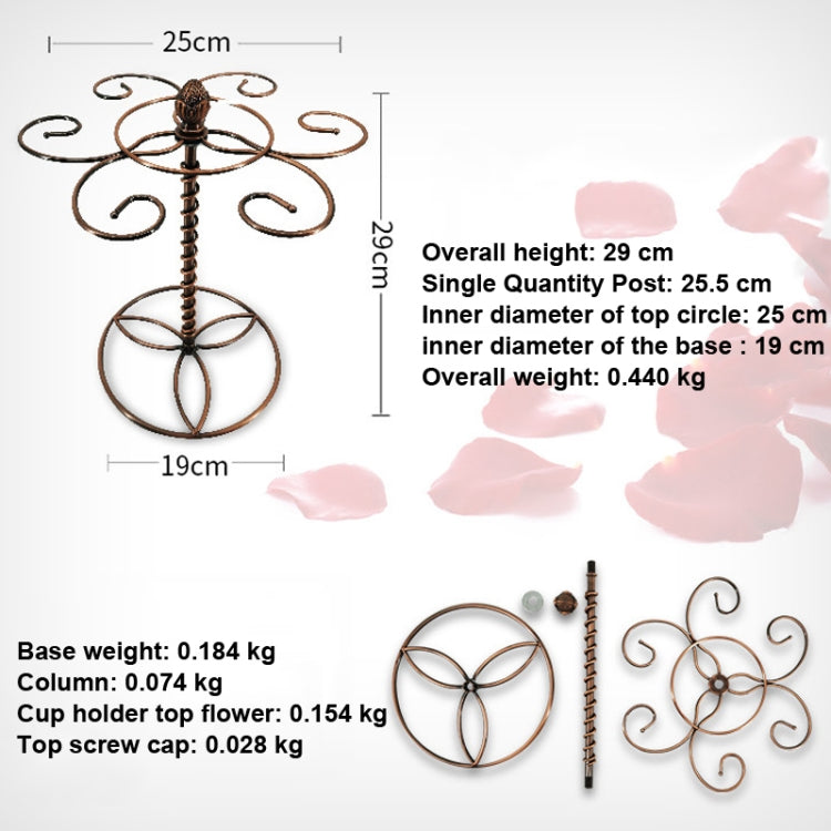 Wine Glass Holder Iron Bougainvillea Upside Down Goblet Holder