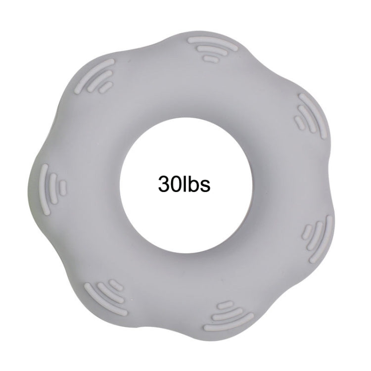 3 PCS Hand Exercise Massage Bump Gear Type Silicone Grip Ring, Style: 30LB (Light Gray)