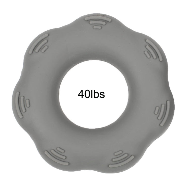 3 PCS Hand Exercise Massage Bump Gear Type Silicone Grip Ring, Style: 40LB (Deep Gray)