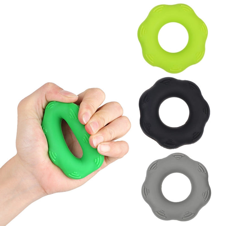 3 PCS Hand Exercise Massage Bump Gear Type Silicone Grip Ring, Style: 40LB (Deep Gray)