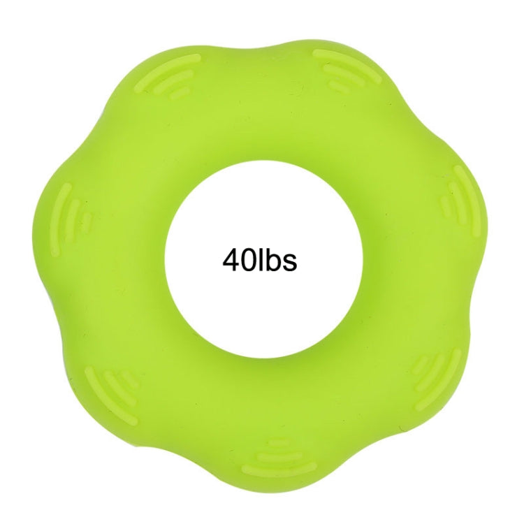 3 PCS Hand Exercise Massage Bump Gear Type Silicone Grip Ring, Style: 40LB (Grass Green)