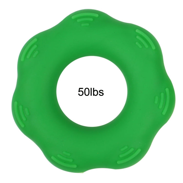 3 PCS Hand Exercise Massage Bump Gear Type Silicone Grip Ring, Style: 50LB (Dark Green)