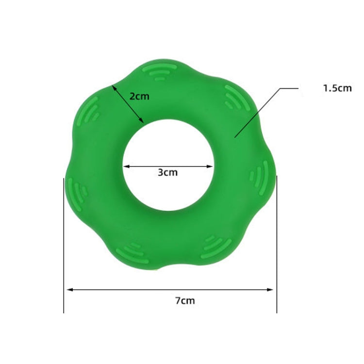 3 PCS Hand Exercise Massage Bump Gear Type Silicone Grip Ring, Style: 50LB (Dark Green)