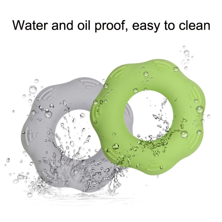 3 PCS Hand Exercise Massage Bump Gear Type Silicone Grip Ring, Style: 50LB (Dark Green)
