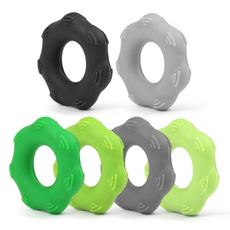 3 PCS Hand Exercise Massage Bump Gear Type Silicone Grip Ring, Style: 50LB (Dark Green)