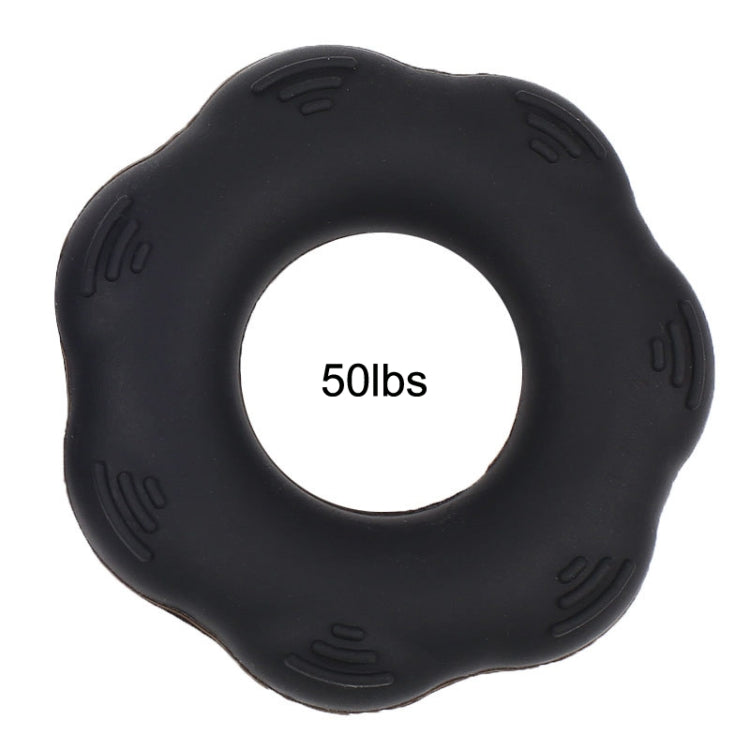3 PCS Hand Exercise Massage Bump Gear Type Silicone Grip Ring, Style: 50LB (Black)