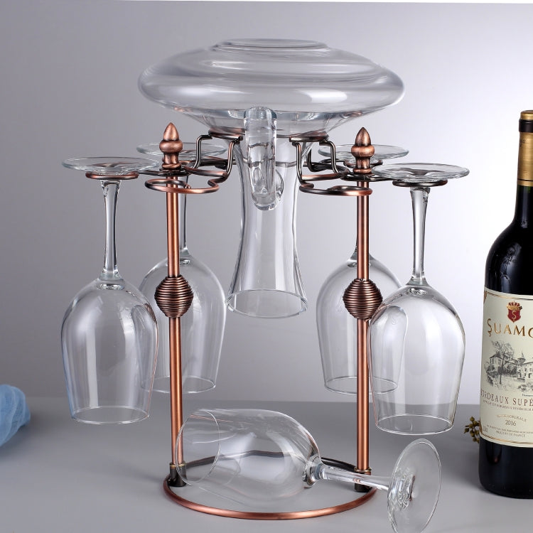 Wrought Iron Wine Glass Holder Upside Down Decanter Shelf Goblet Holder