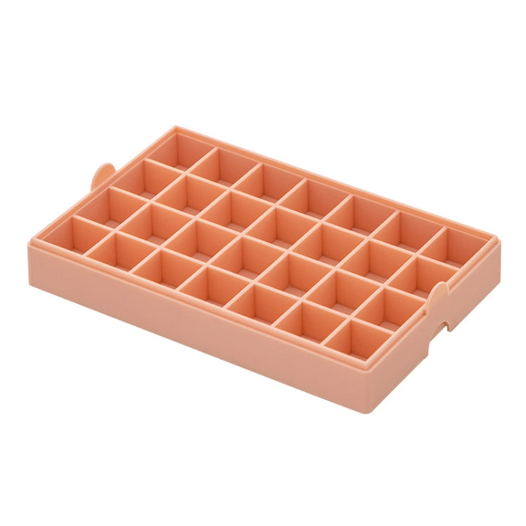 Homemade Food Supplement Popsicle Ice Cube Silicone Mold With Lid, Style: 28 Grid (Pink)
