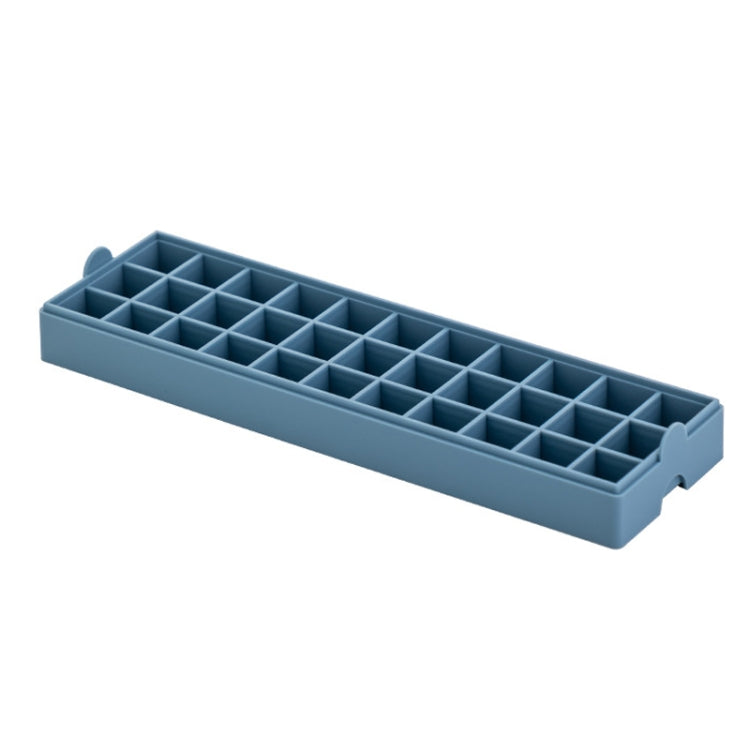 Homemade Food Supplement Popsicle Ice Cube Silicone Mold With Lid, Style: 33 Grid (Blue)