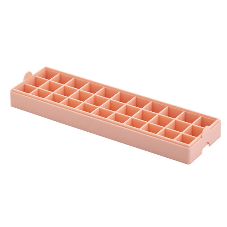 Homemade Food Supplement Popsicle Ice Cube Silicone Mold With Lid, Style: 33 Grid (Pink)