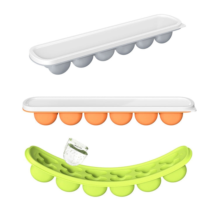 4 PCS Home Refrigerator Silicone Soft Bottom Covered Ice Tray Mold(Gray)