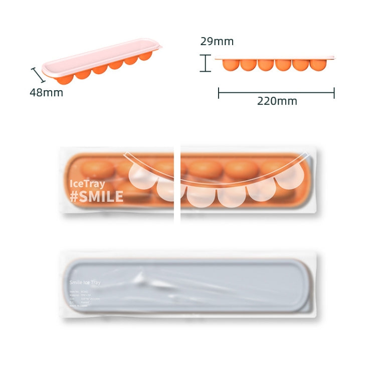 4 PCS Home Refrigerator Silicone Soft Bottom Covered Ice Tray Mold(Gray)