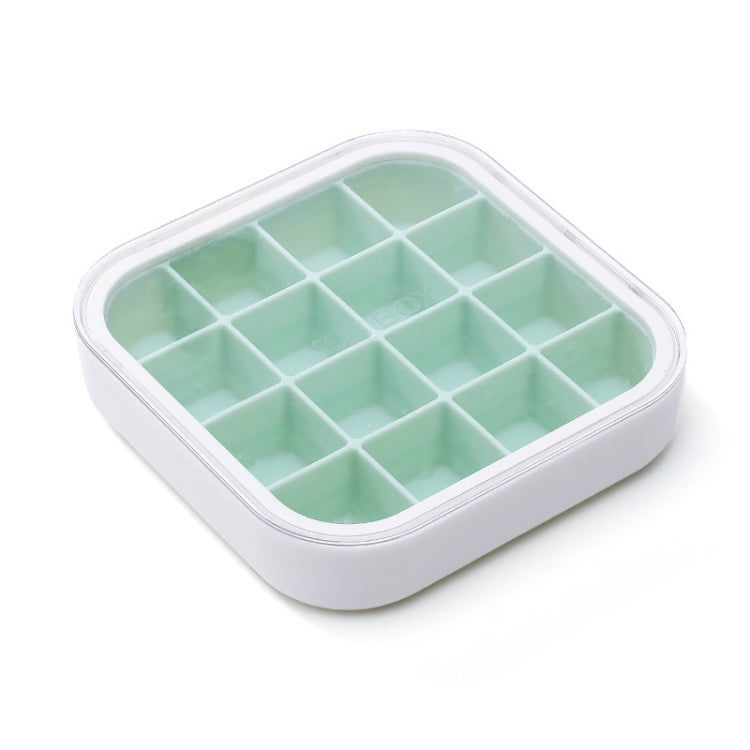 2 PCS 16 Grid Silicone Soft Bottom Homemade Ice Tray Mold With Cover