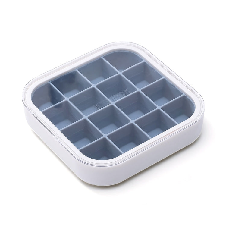 2 PCS 16 Grid Silicone Soft Bottom Homemade Ice Tray Mold With Cover