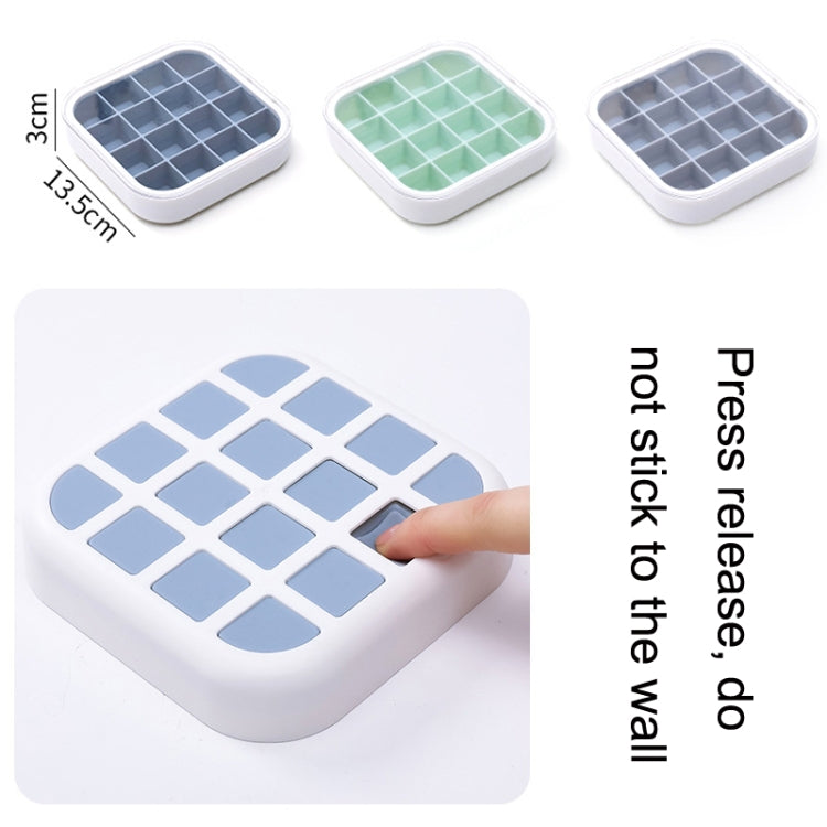 2 PCS 16 Grid Silicone Soft Bottom Homemade Ice Tray Mold With Cover