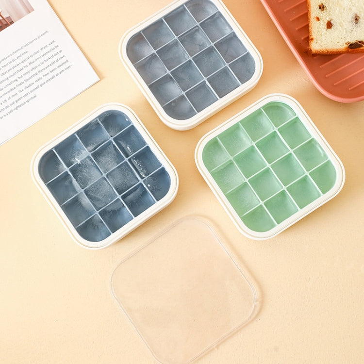 2 PCS 16 Grid Silicone Soft Bottom Homemade Ice Tray Mold With Cover
