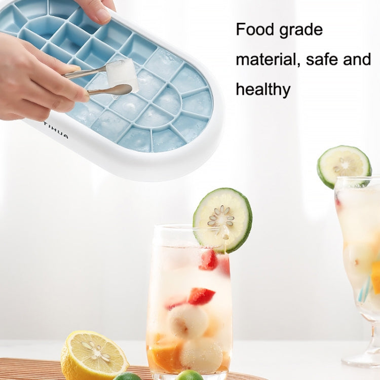 S10001 28 Grid Silicone Soft Bottom Refrigerator Frozen Ice Cube Mold