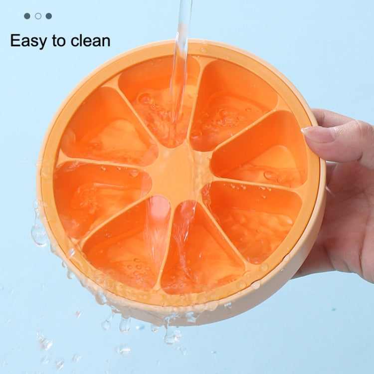 3 PCS 8 Grid Homemade Round Silicone Ice Cube Mold With Lid(Orange)