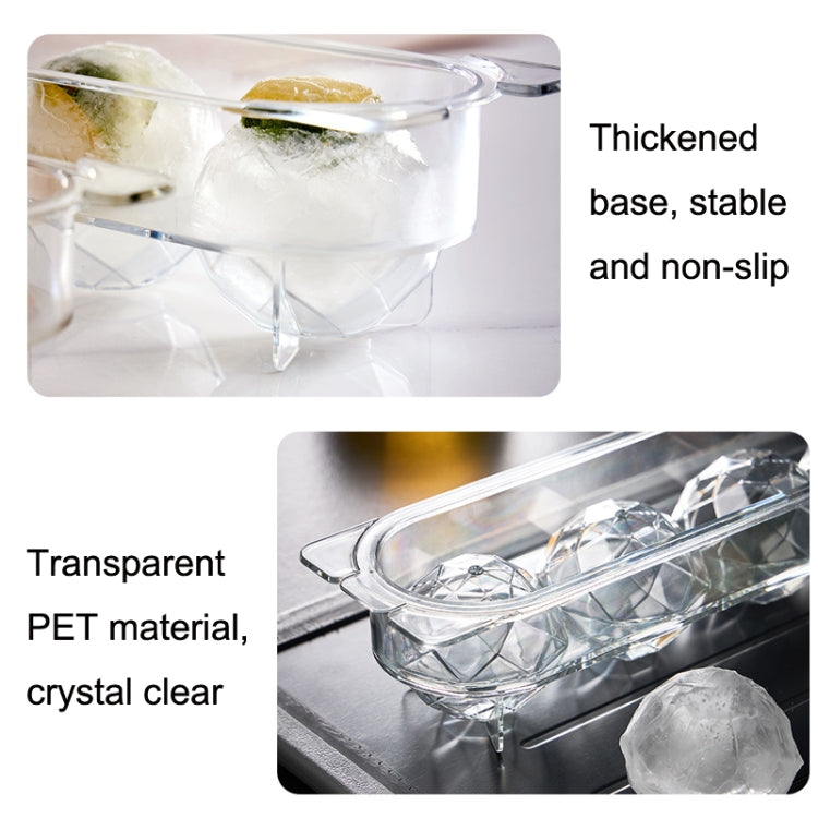 2 PCS Household Food Grade Transparent Round Ice Cube Mold, Size: Small