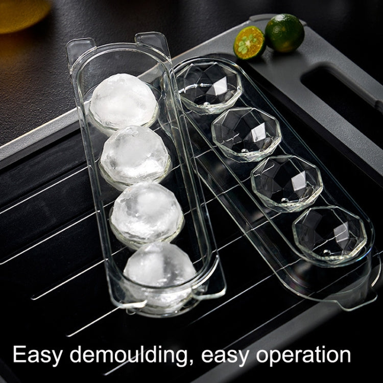 2 PCS Household Food Grade Transparent Round Ice Cube Mold, Size: Small