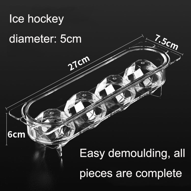 2 PCS Household Food Grade Transparent Round Ice Cube Mold, Size: Large
