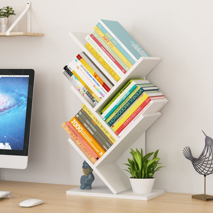 Simple Tree-shaped Desktop Bookshelf Office Desk Organize Storage Rack