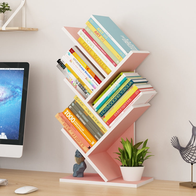 Simple Tree-shaped Desktop Bookshelf Office Desk Organize Storage Rack