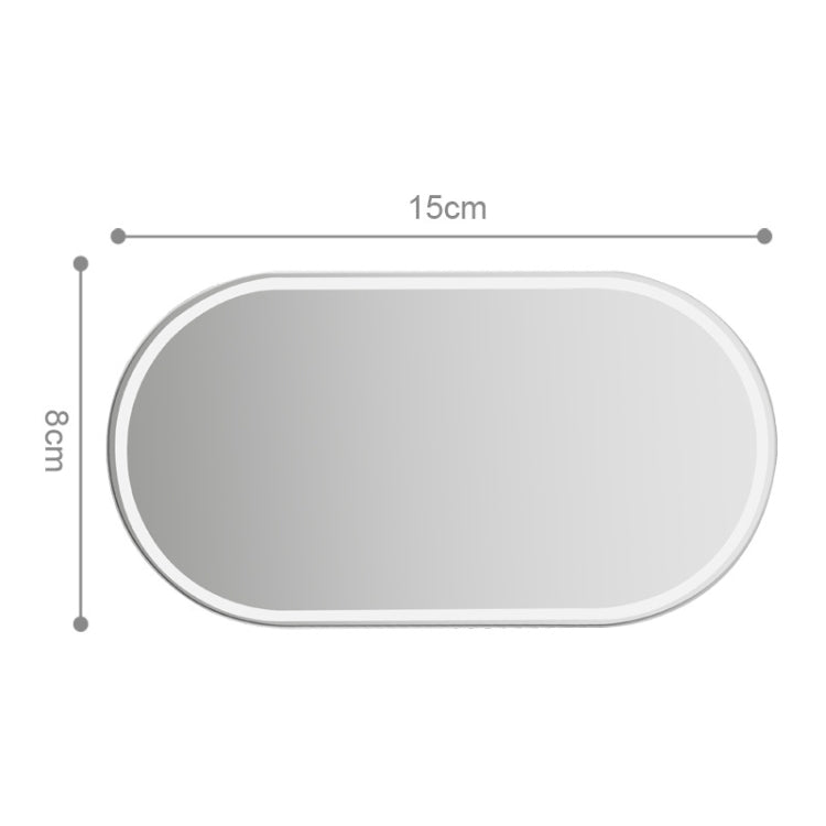 Sun Visor High-Definition Mirror Stainless Steel Makeup Mirror Oval Large