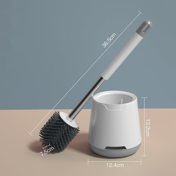 TPR Soft Glue Long-handle Toilet Brush with Base, Spec: Floor Type