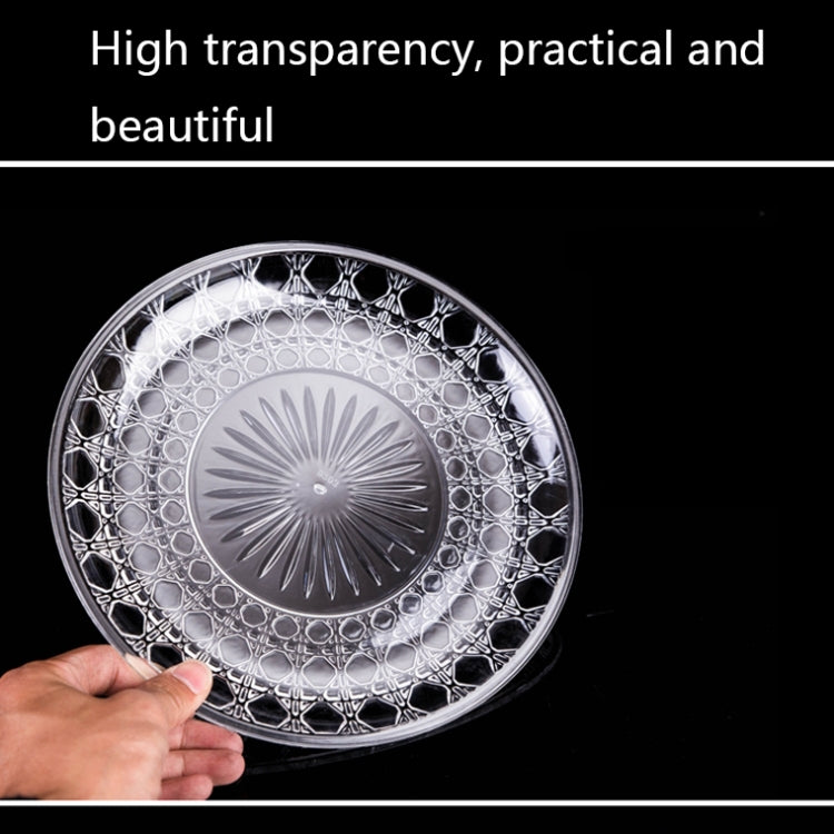 5 PCS Acrylic Round Transparent Fruit Dish, Diameter: 25cm