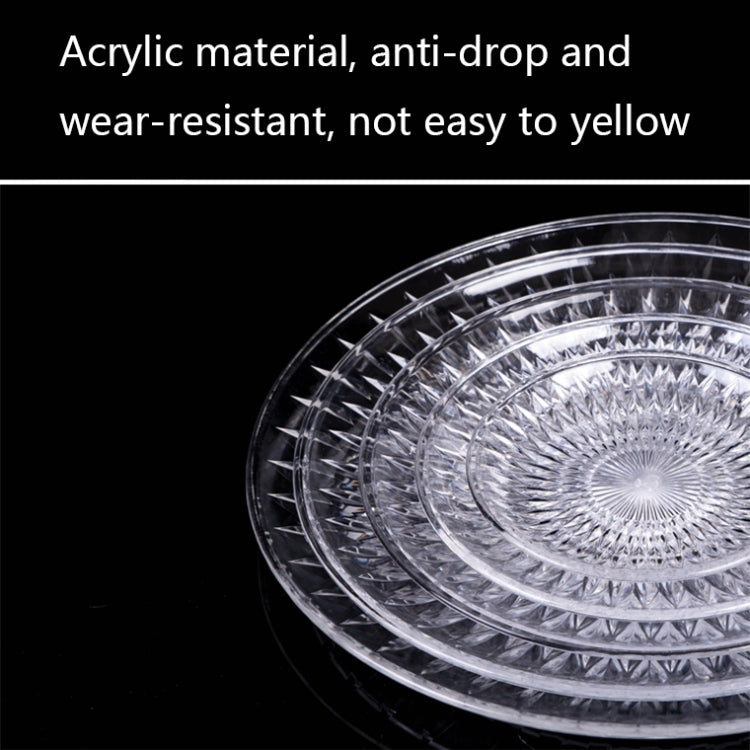5 PCS Acrylic Round Transparent Fruit Dish, Diameter: 25cm