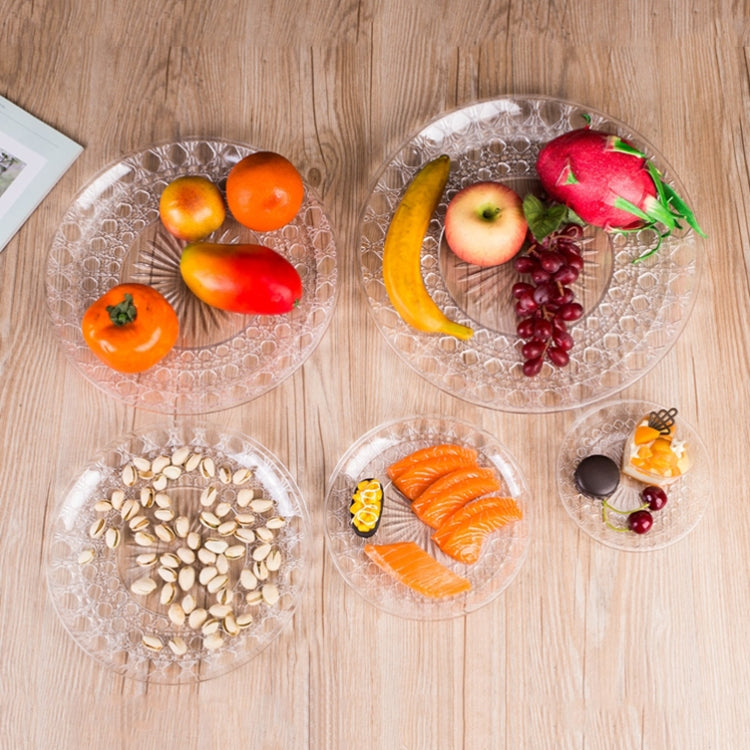 5 PCS Acrylic Round Transparent Fruit Dish, Diameter: 25cm