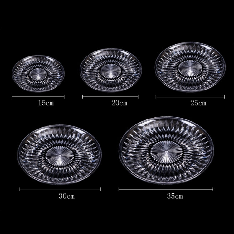 5 PCS Acrylic Round Transparent Fruit Dish, Diameter: 30cm