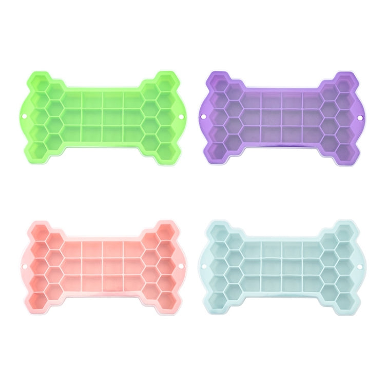 2 PCS 30 Grid Bone Honeycomb Silicone Ice Cube Mold with Lid