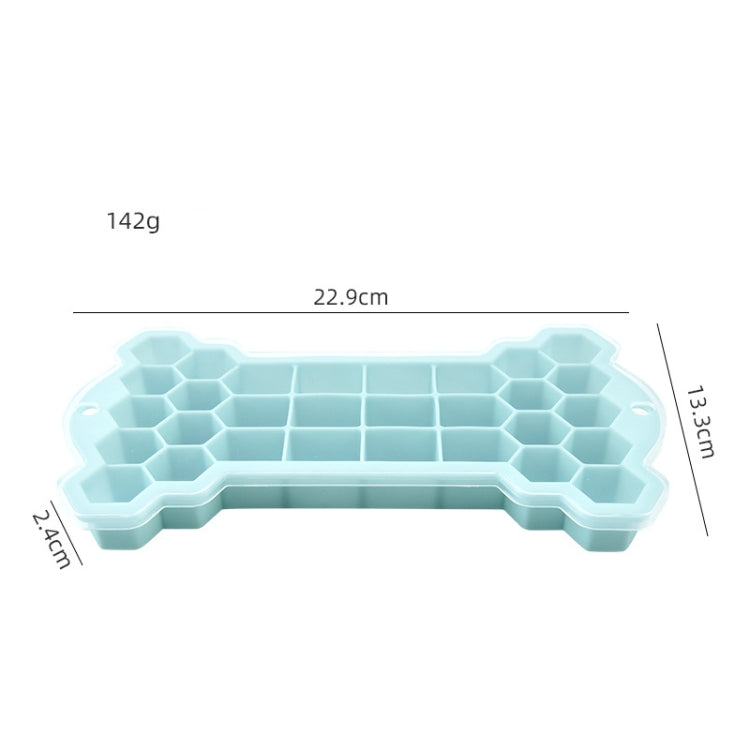 2 PCS 30 Grid Bone Honeycomb Silicone Ice Cube Mold with Lid