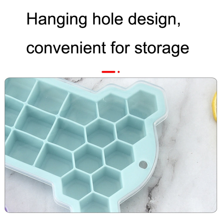 2 PCS 30 Grid Bone Honeycomb Silicone Ice Cube Mold with Lid