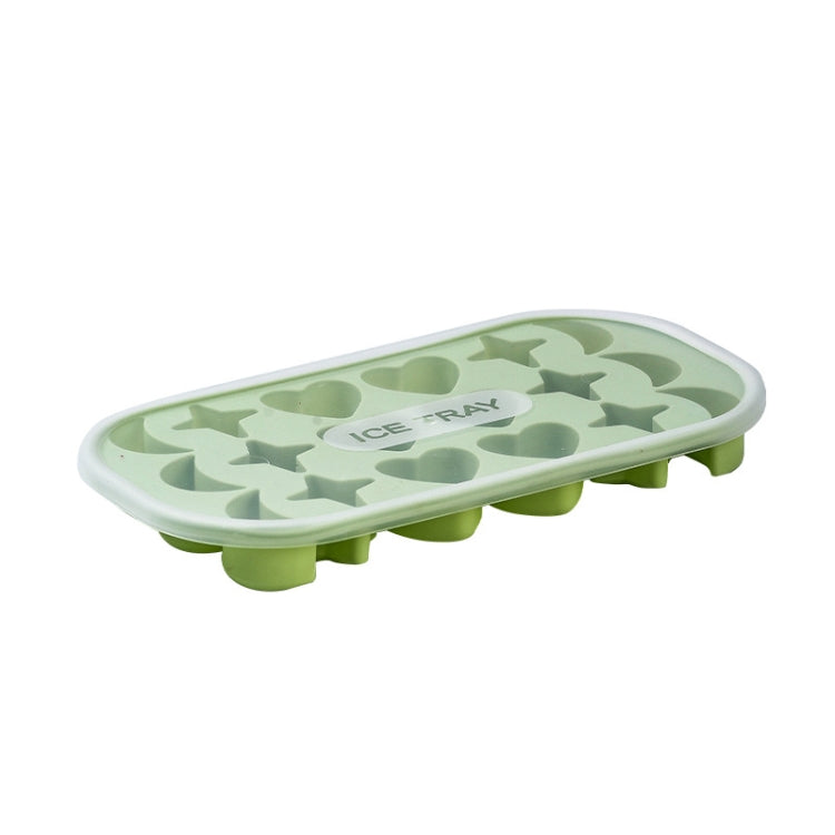 2 PCS 18 Grid Household Soft Bottom Silicone Ice Maker with Lid