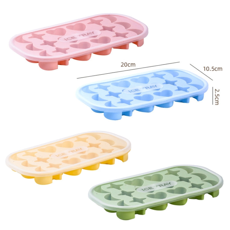 2 PCS 18 Grid Household Soft Bottom Silicone Ice Maker with Lid