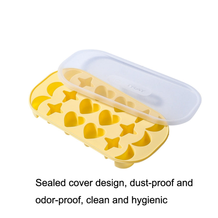 2 PCS 18 Grid Household Soft Bottom Silicone Ice Maker with Lid