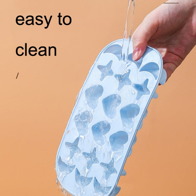 2 PCS 18 Grid Household Soft Bottom Silicone Ice Maker with Lid
