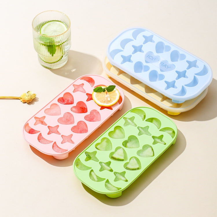 2 PCS 18 Grid Household Soft Bottom Silicone Ice Maker with Lid