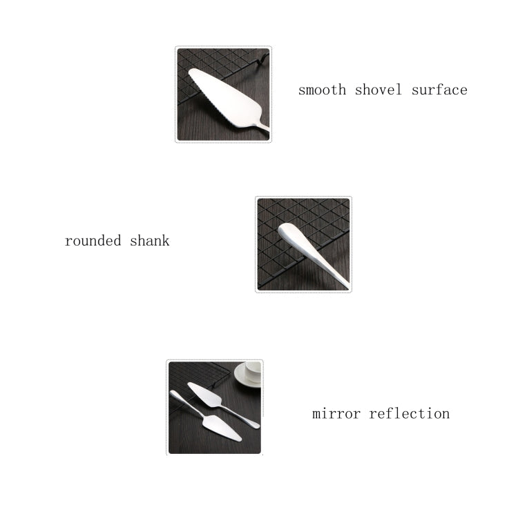 4 PCS Stainless Steel Triangular Toothed Cake Pizza Shovel
