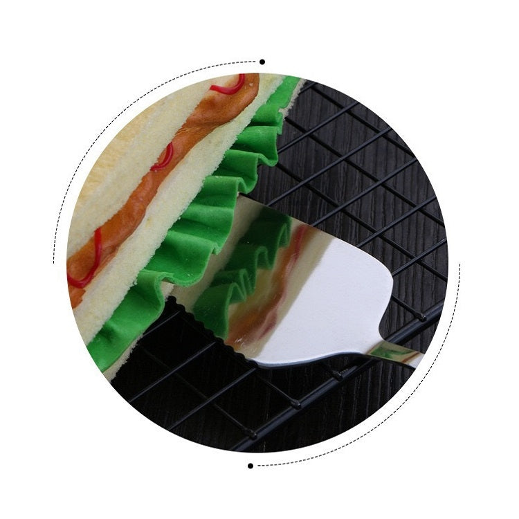 4 PCS Stainless Steel Triangular Toothed Cake Pizza Shovel
