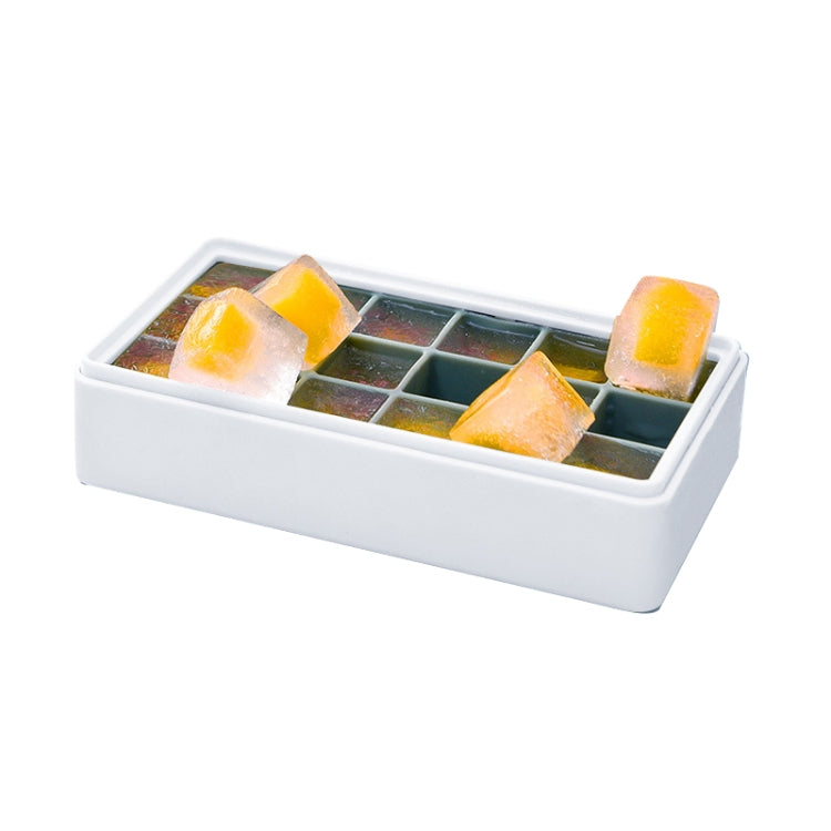 Home Refrigerator Silicone Ice Tray Mold with Lid, Style: 18 Grid (Gray)