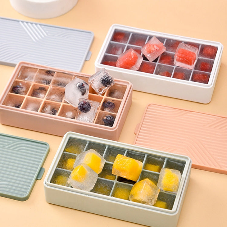 Home Refrigerator Silicone Ice Tray Mold with Lid, Style: 36 Grid (Gray + Yellow)